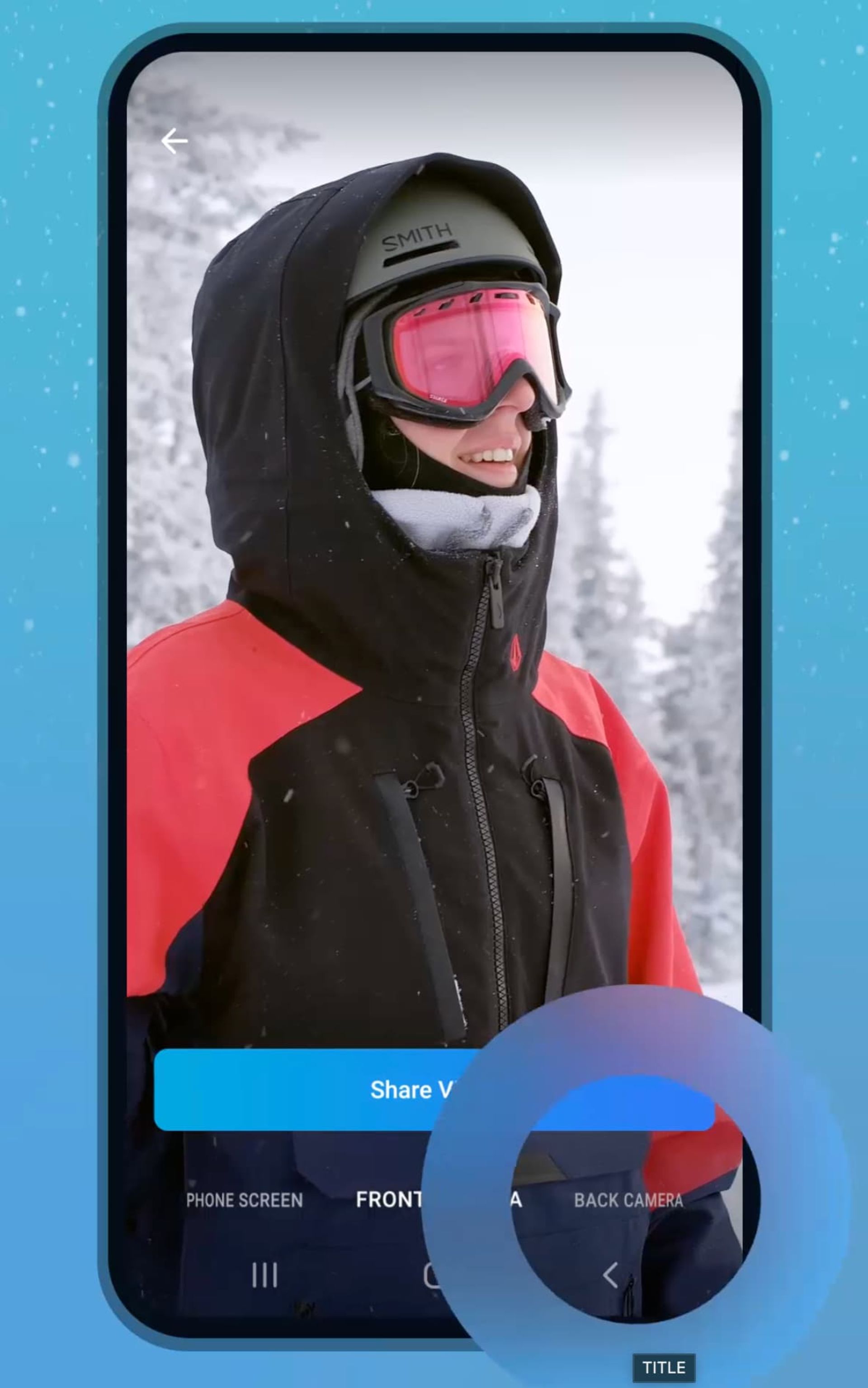 یک فرد جوان با کاپشن در بخش تماس جدید تلگرام