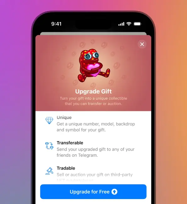 ارتقاء ارزش گیفت‌ها در تلگرام