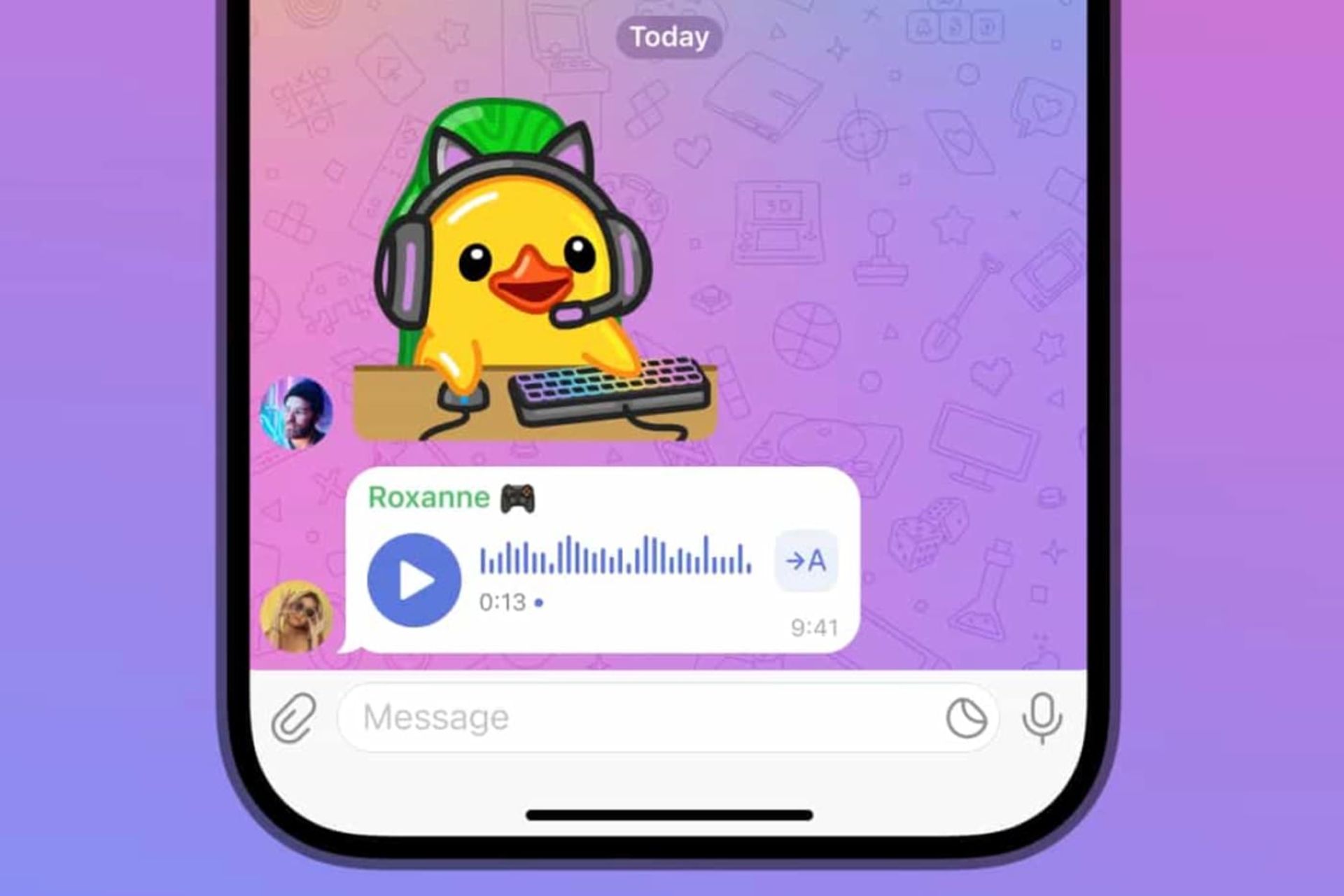 تبدیل ویس به متن در گروه‌های تلگرام