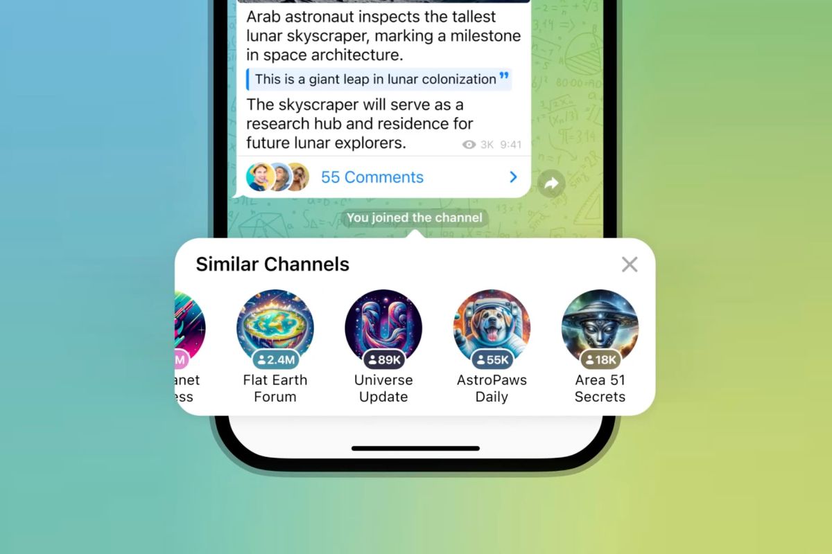 کانال های مشابه در جدیدترین آپدیت تلگرام
