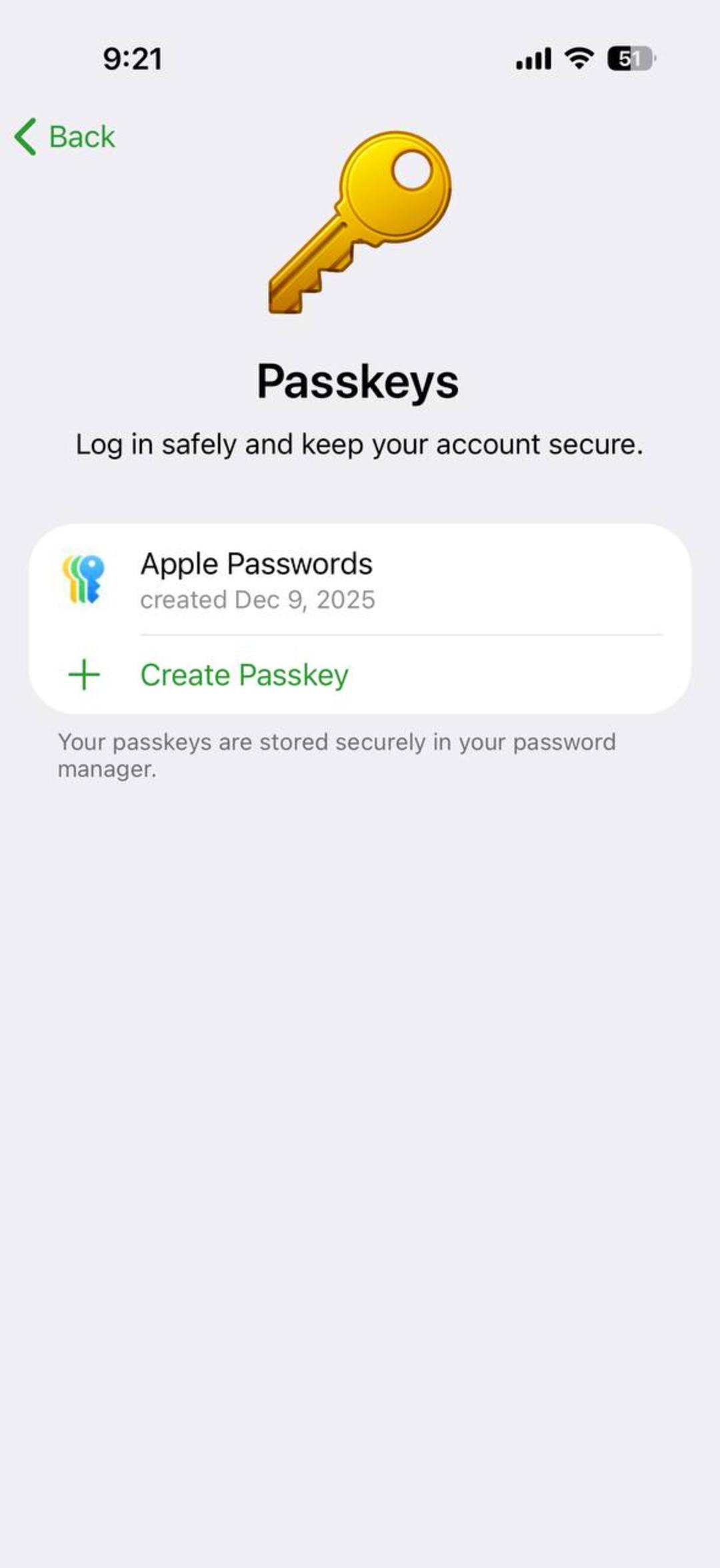 فعال‌کردن Passkey در تنظیمات تلگرام