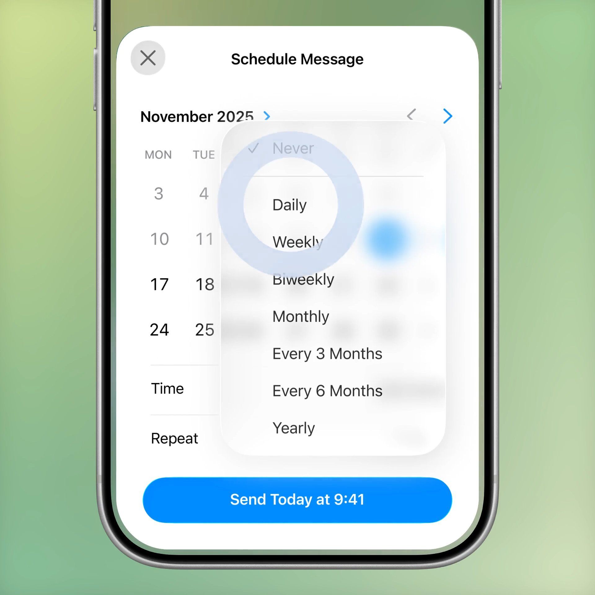 پیام تکرارشونده تلگرام