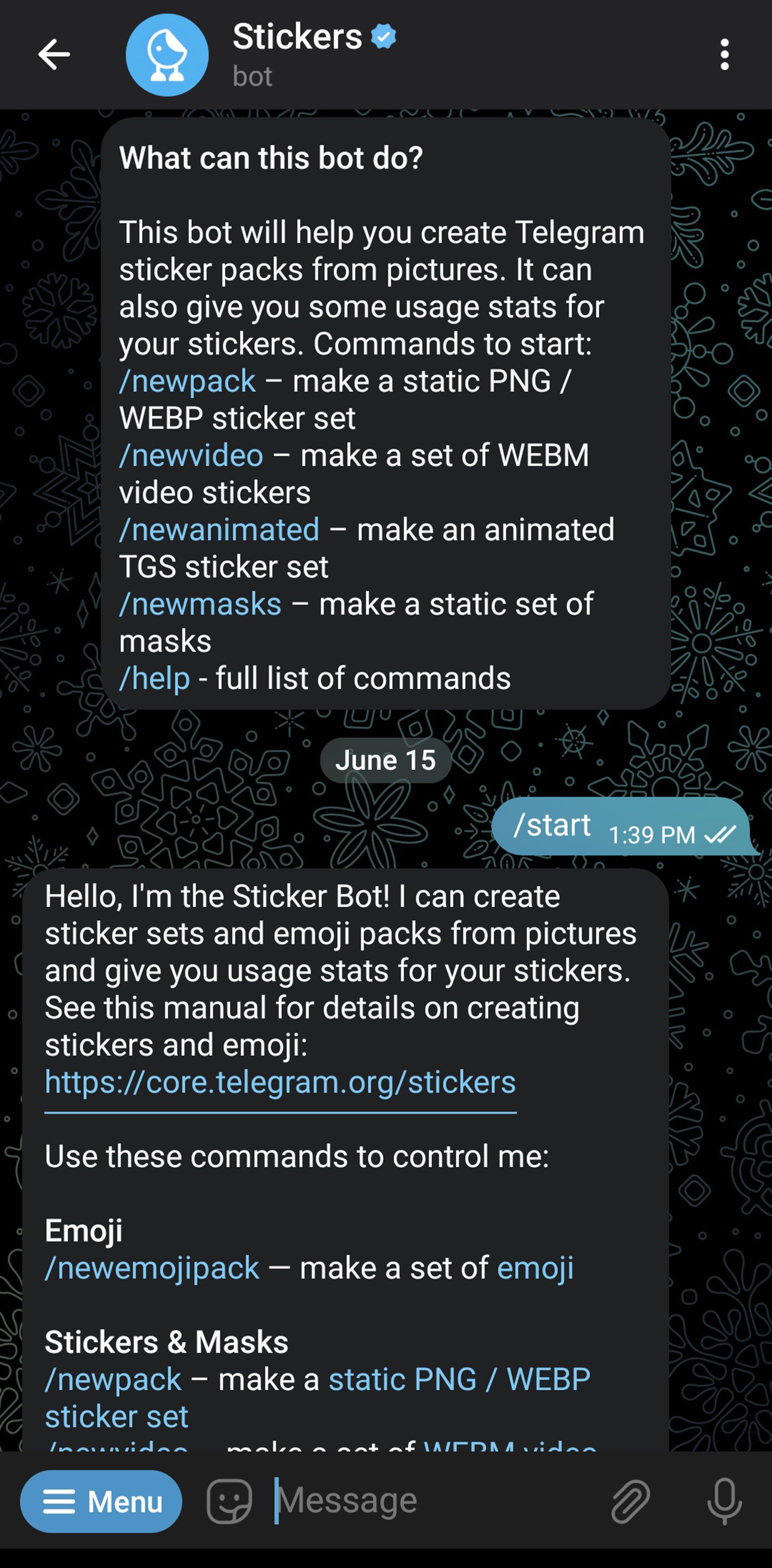 شروع کار با ربات استیکرساز تلگرام 