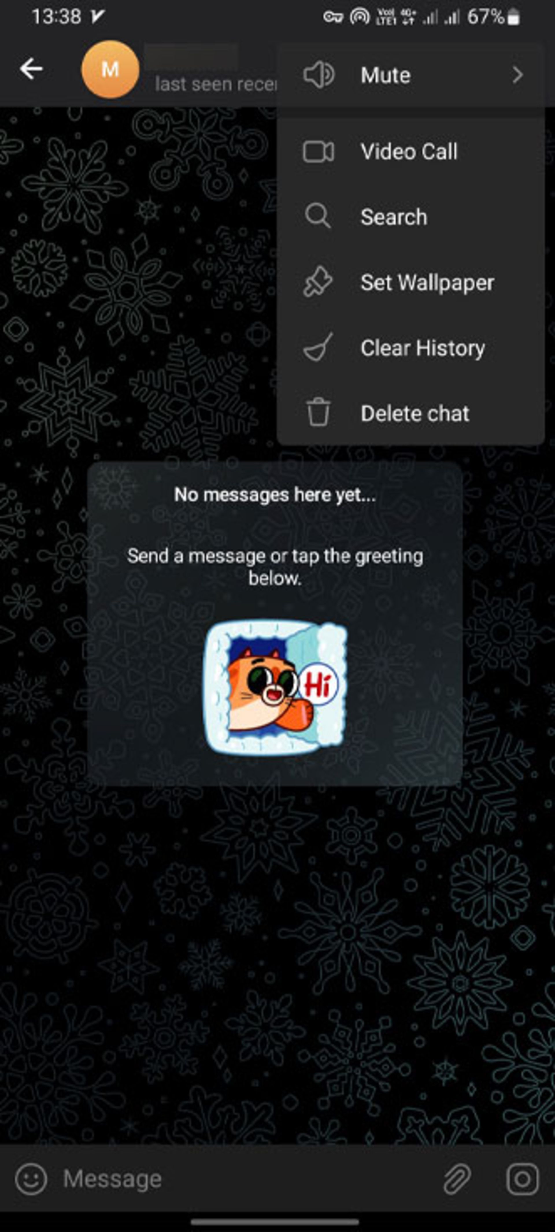 گزینه‌ی Video Call در چت تلگرام