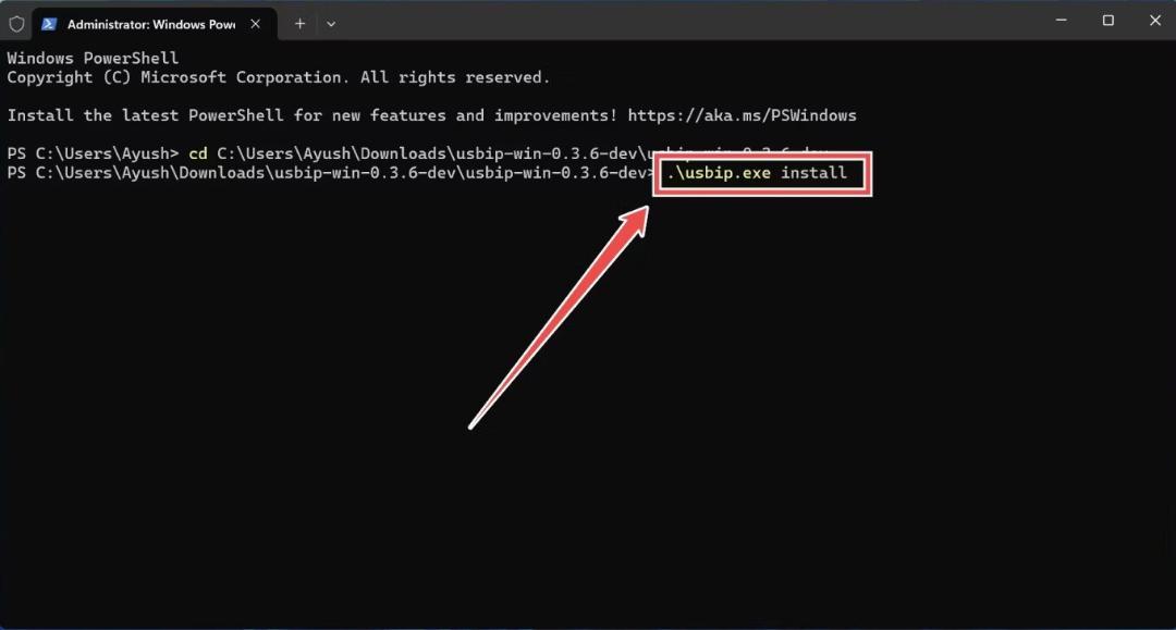 صفحه‌ی نرم افزار terminal در ویندوز ۱۱