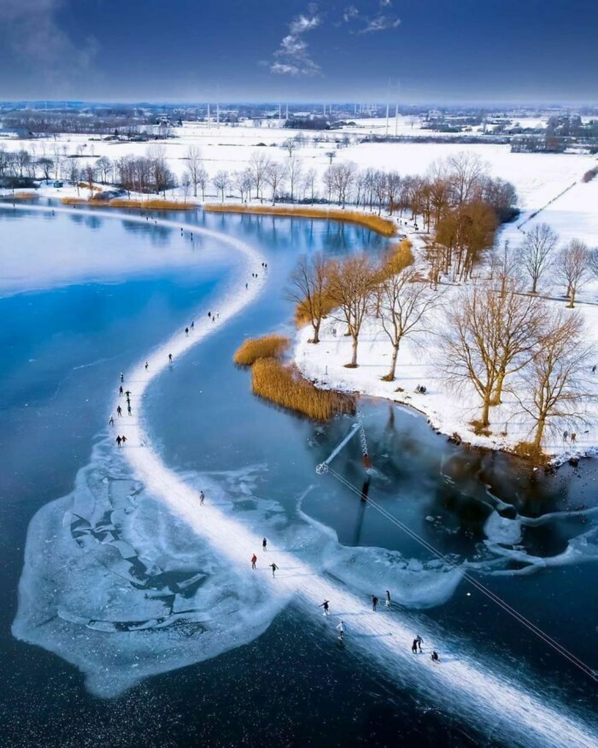 دریاچه هلند زمستان