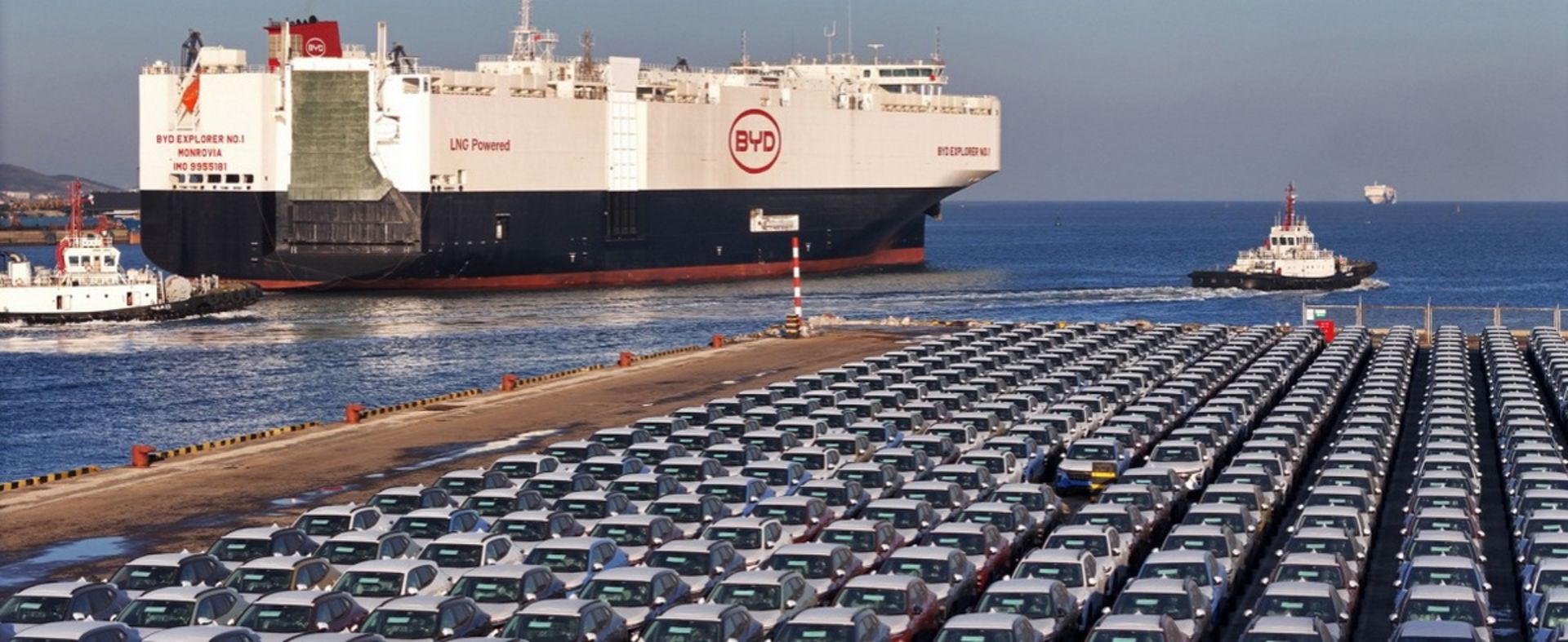 مجموعه خودروهای شرکت BYD برای صادرات با کشتی