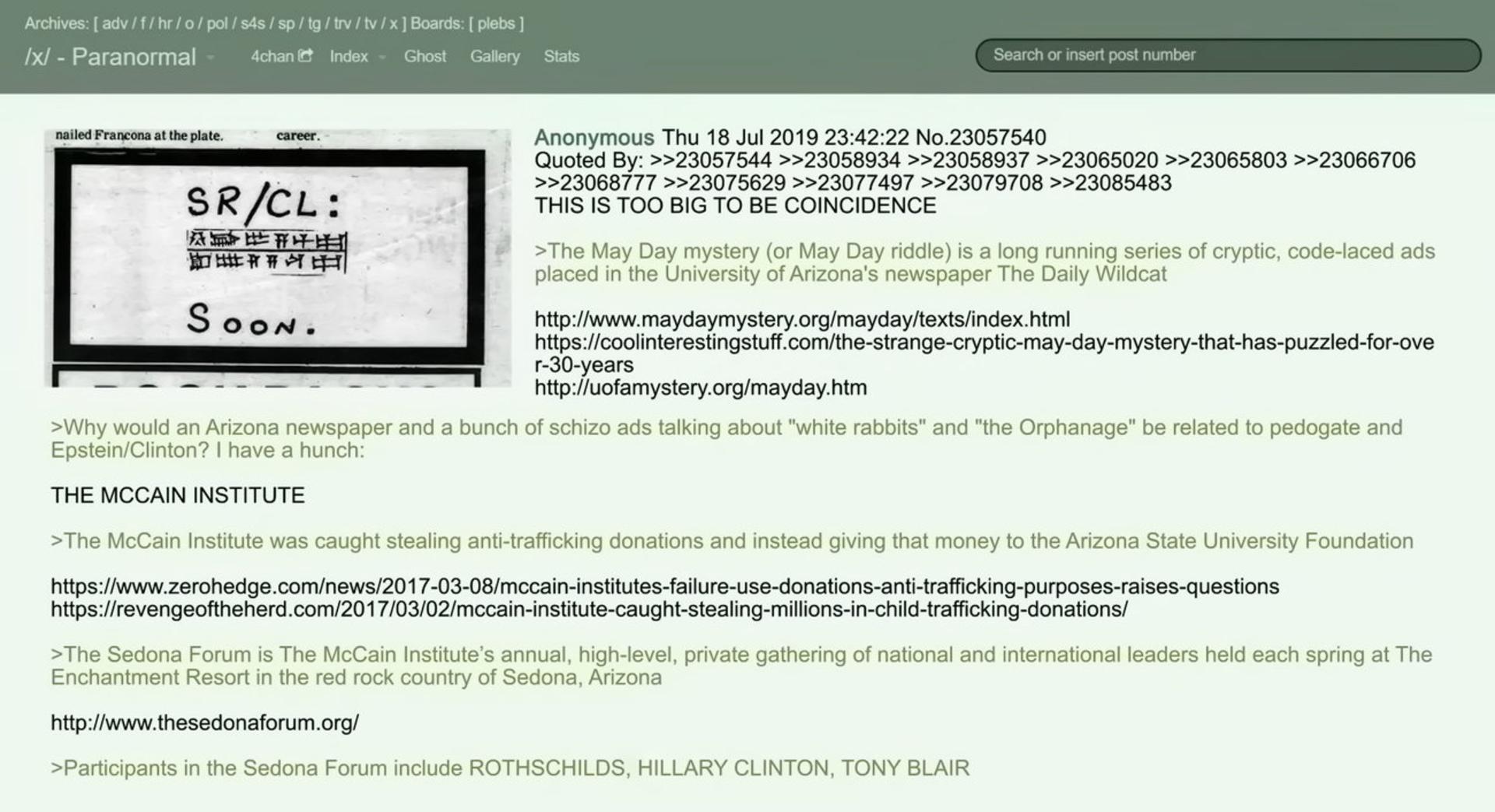 بازتاب معمای یک می در انجمن 4chan