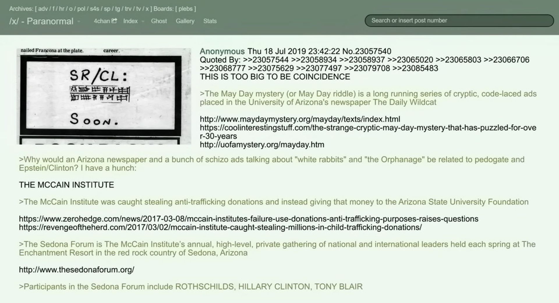 بازتاب معمای یک می در انجمن 4chan