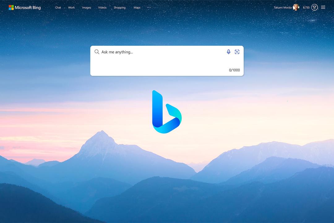 صفحه اصلی بینگ جدید مایکروسافت Bing