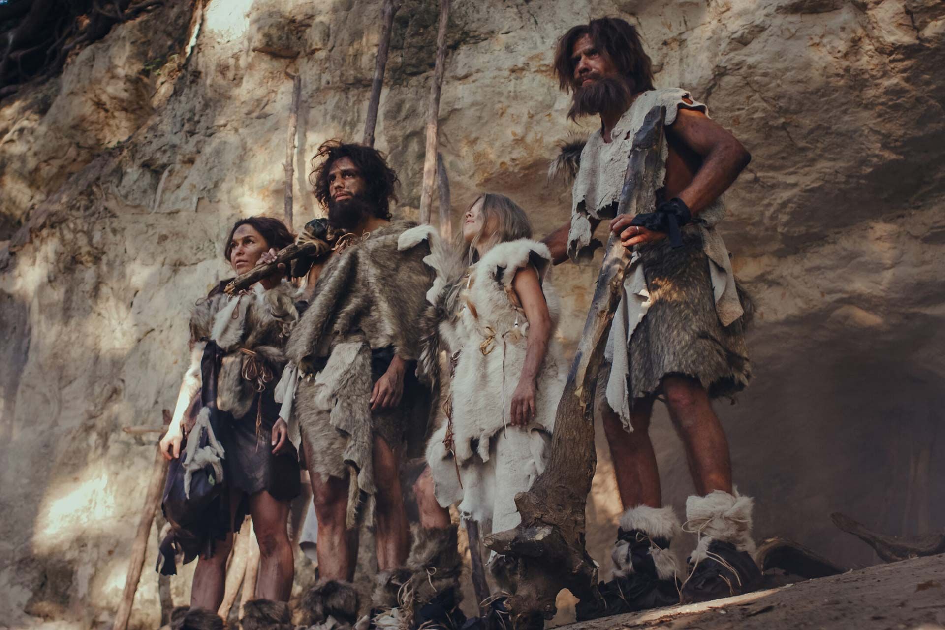 اعضای خانواده‌ای از دوران عصر سنگ