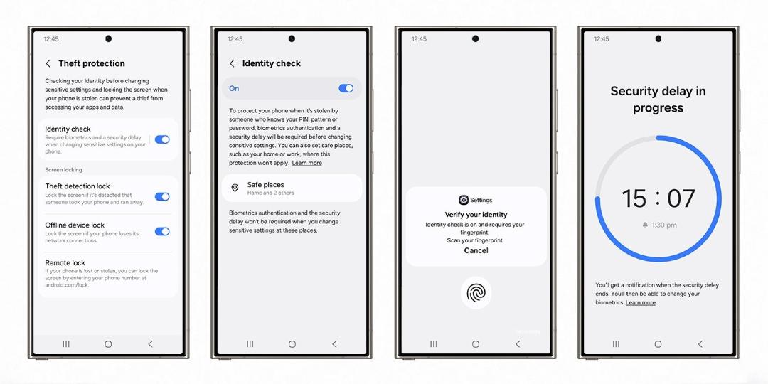 قابلیت Theft Protection در One UI 7