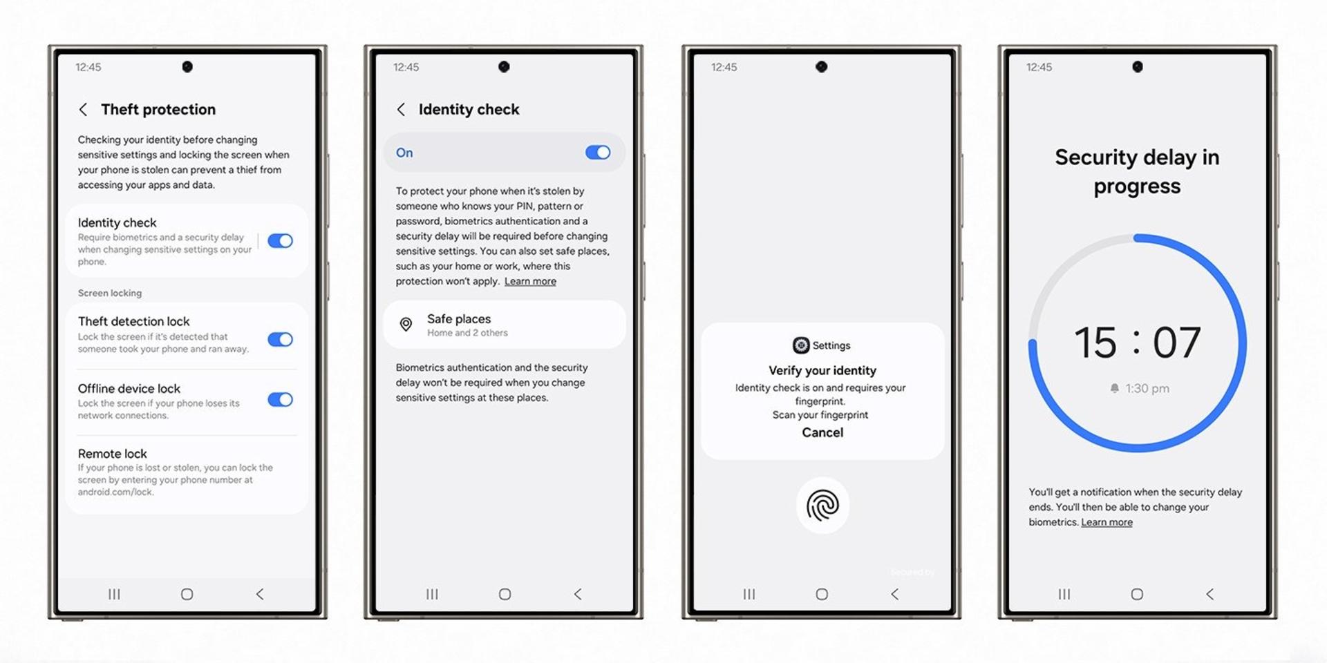 قابلیت Theft Protection در One UI 7