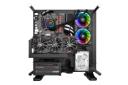 نمای نصب شده و درحال کار خنک کننده مایع ترمالتیک Thermaltake Floe Riing RGB 240 TT Premium Edition
