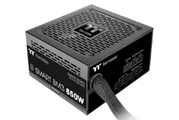نمای نیمرخ پاور کامپیوتر ترمالتیک Smart BM3 با توان 850 وات با نمایش پنل کناری، پشت و زیر