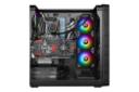 نمای نصب شده و درحال کار خنک کننده مایع ترمالتیک Thermaltake Water 3.0 360 ARGB Sync
