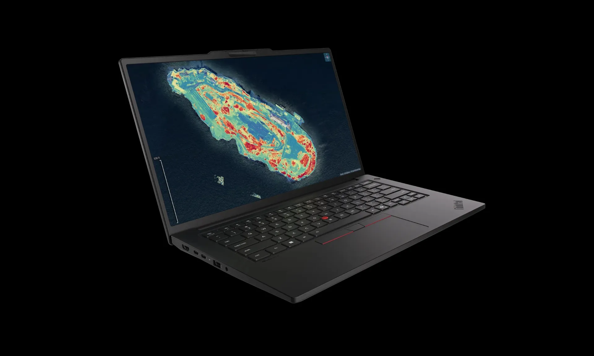 نمای جانبی و جلو لپ‌تاپ لنوو تینک‌پد P14s Gen 7