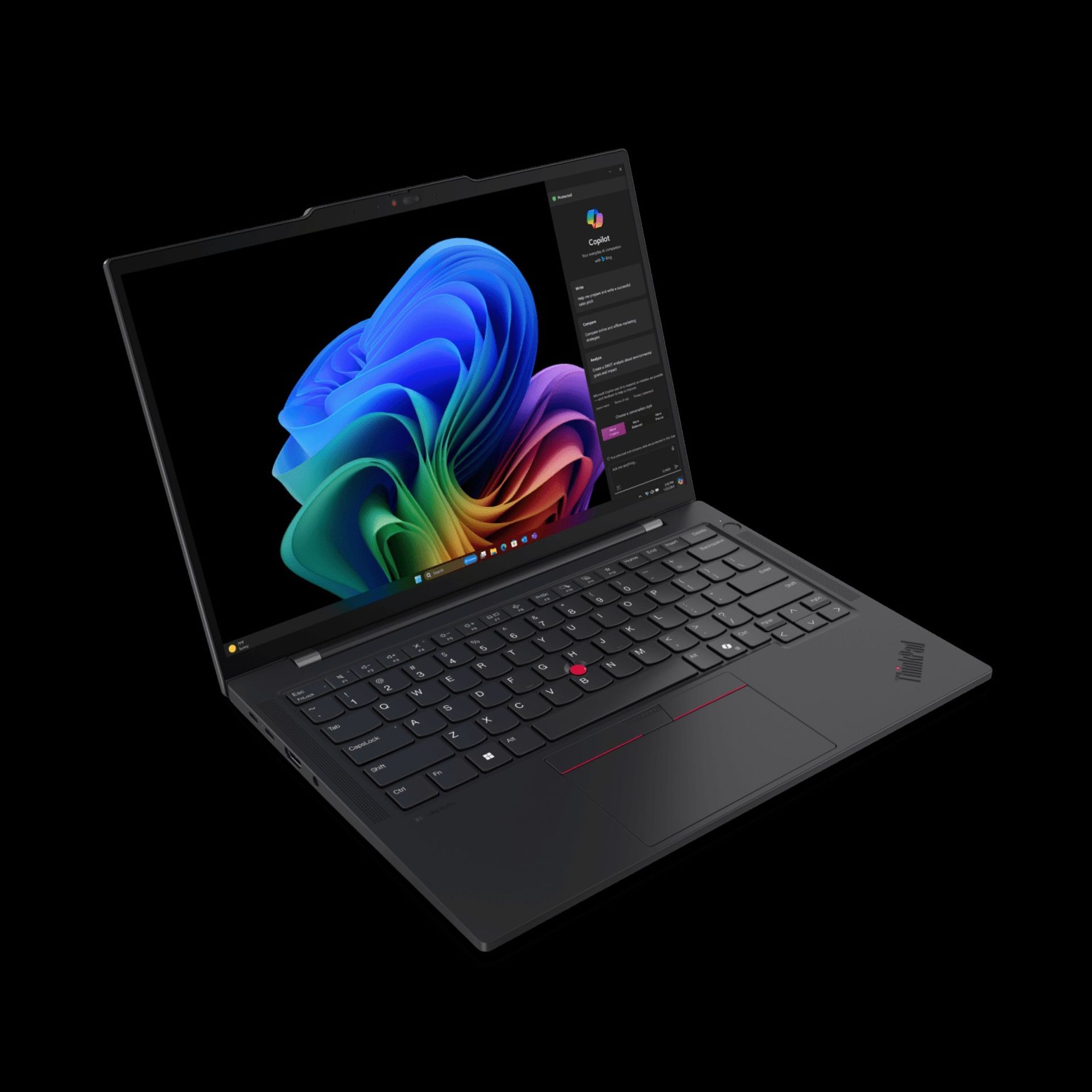 لپ‌تاپ Lenovo ThinkPad T14s Gen 6 از نمای بغل