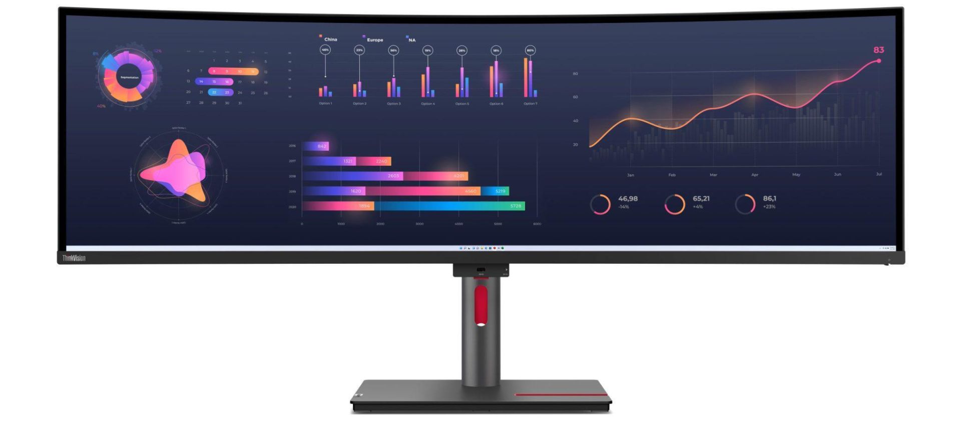 مانیتور فوق عریض لنوو ThinkVision P49w-30