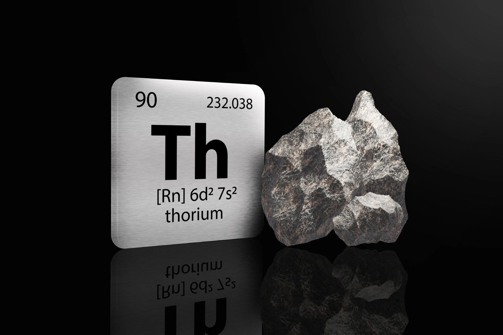 توریوم یا توریم (Thorium) عنصر شیمیایی فلزی پرتوزا با علامت اختصاری Th و عدد اتمی ۹۰ پس زمینه سیاه