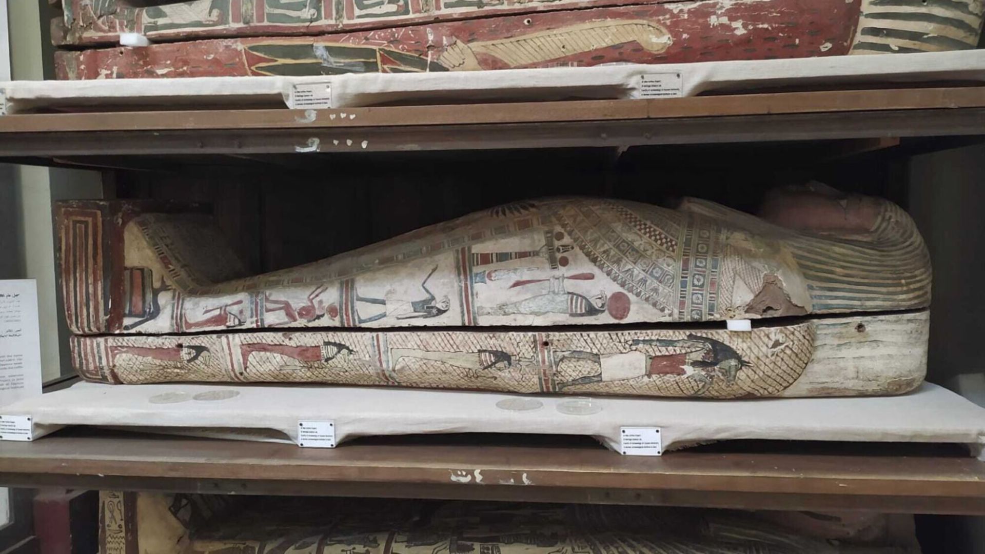 سه تابوت مومیایی در موزه مصر در قاهره