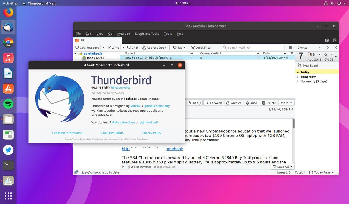 thunder bird software environment