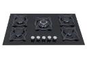نمای جلوی اجاق گاز صفحه ای شیشه‌ای تیدومکث G506T رنگ مشکی