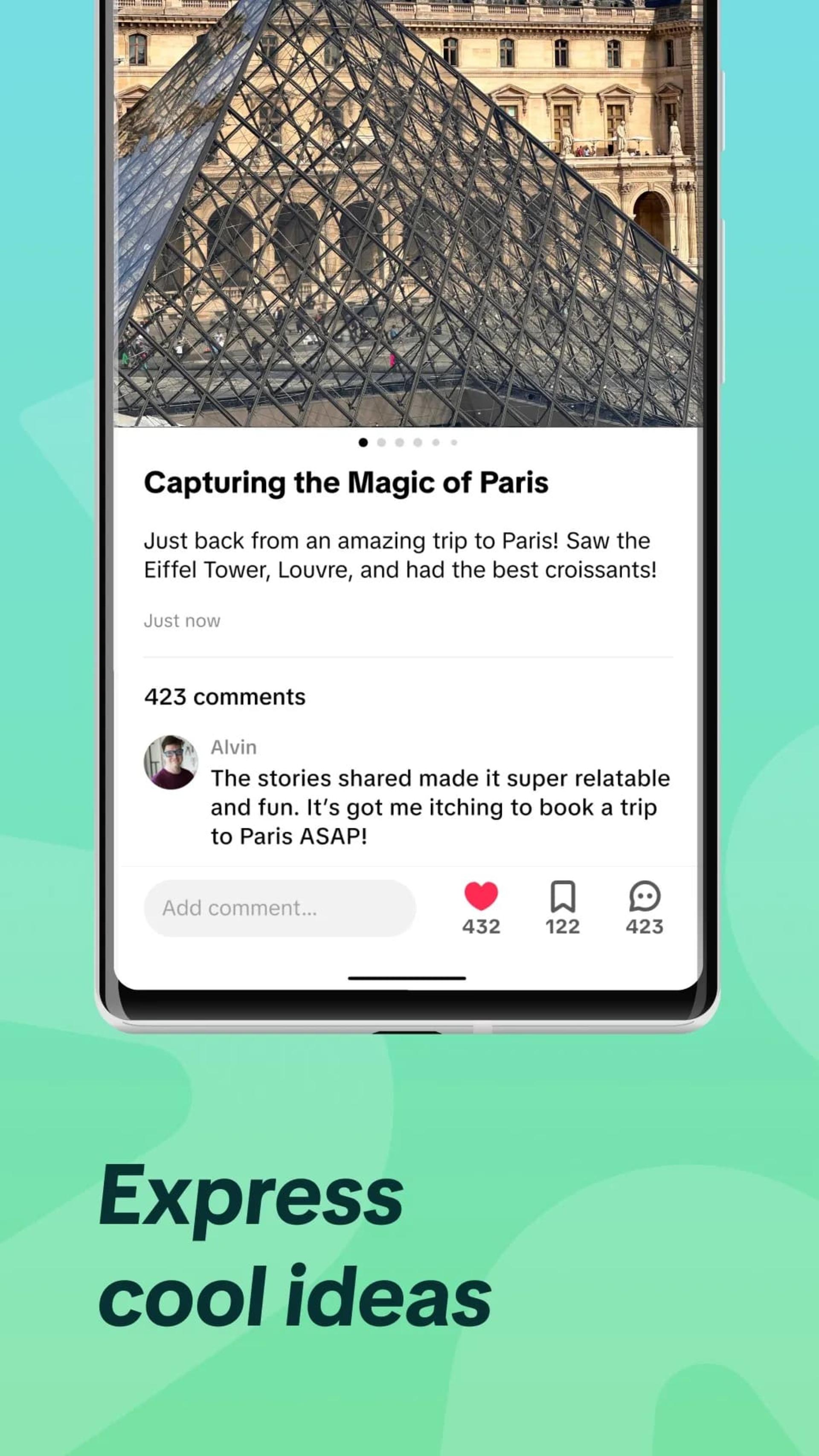 نرم افزار تیک تاک نوتس / TikTok Notes بخش لایک و کامنت