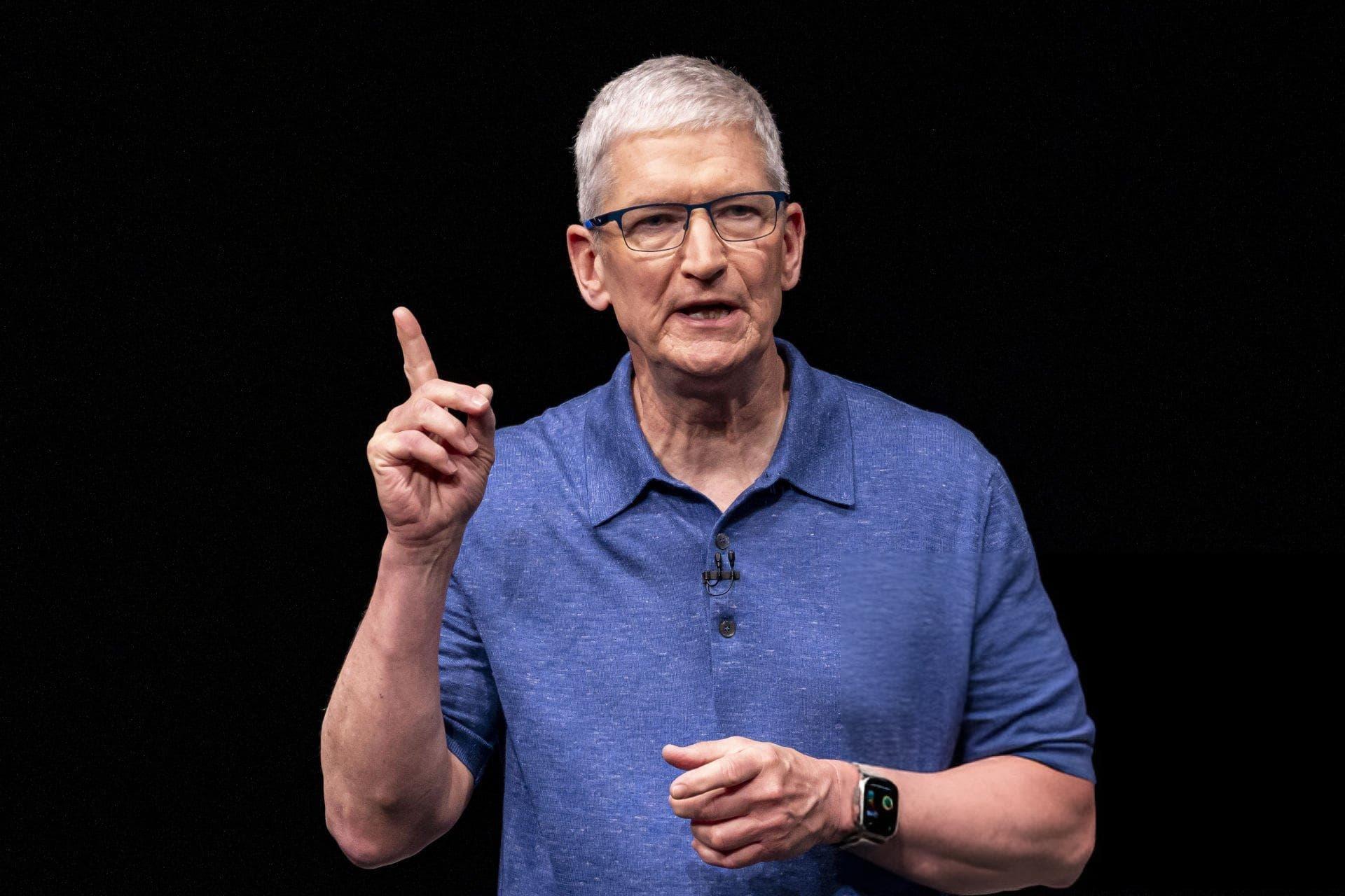 تیم کوک / Tim Cook مدیرعامل اپل در حال صحبت کردن