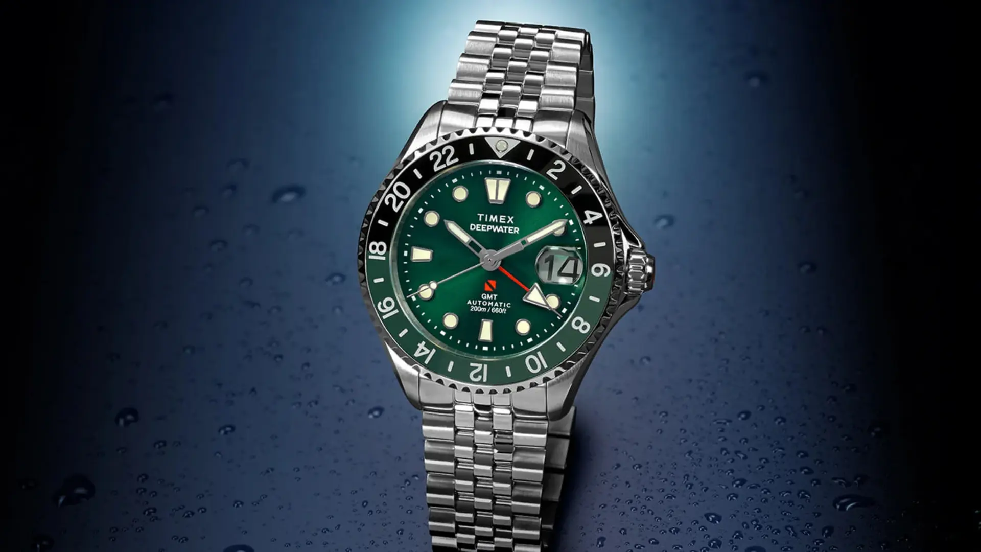 ساعت مچی تایمکس مدل Deepwater Meridian 200 با صفحه سبز