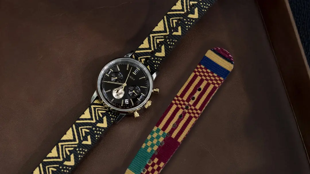 ساعت مچی تایمکس مارلین (Timex Vontelle Marlin) با بند طرح‌دار
