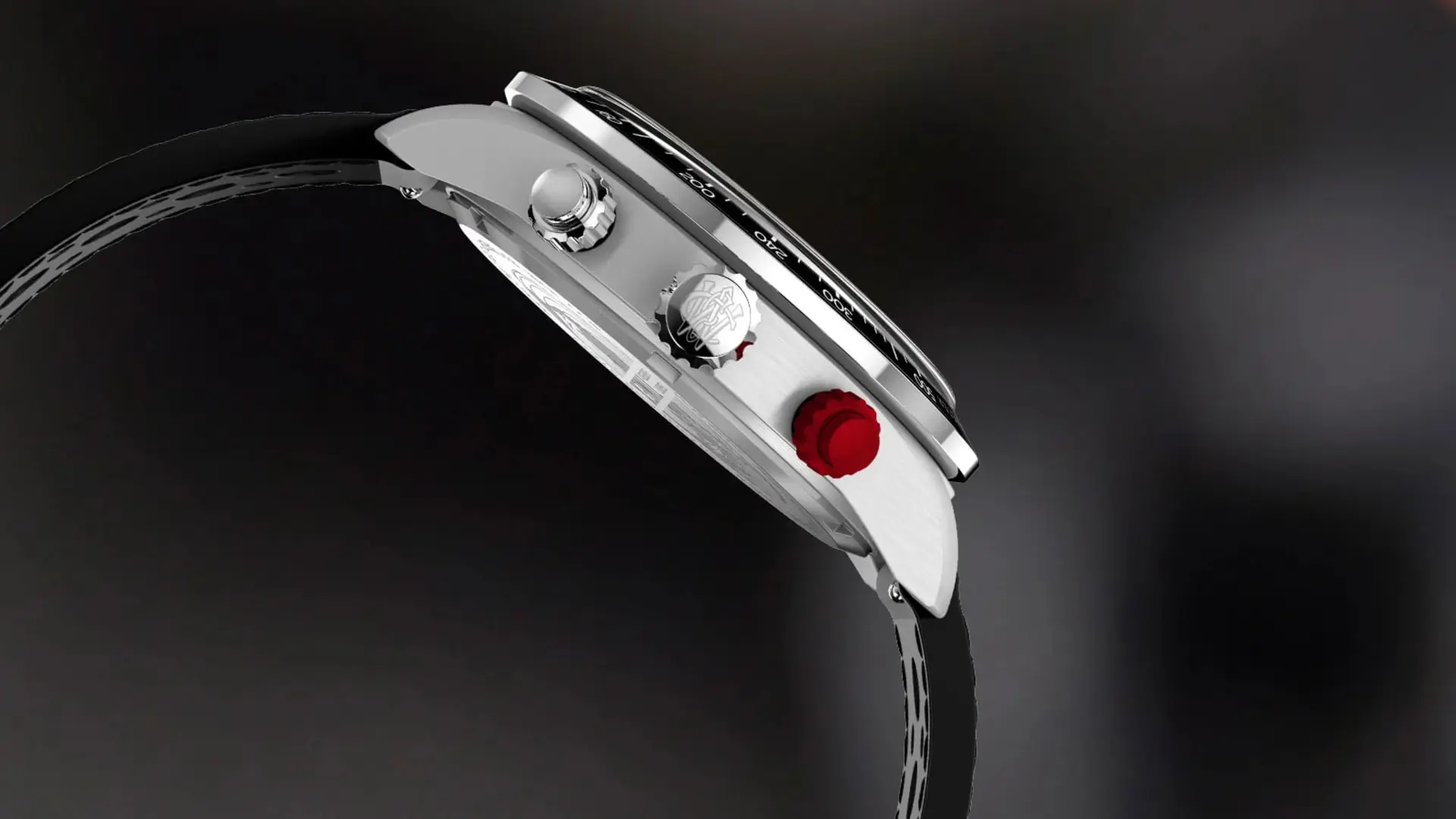ساعت مچی تایمکس (Timex) با بدنه استیل و دکمه قرمز رنگ