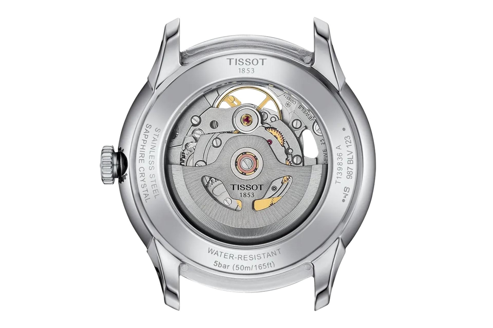 پشت ساعت مچی مردانه تیسوت Tissot Chemin des Tourelles Skeleton 39mm T139.836.11.048.00