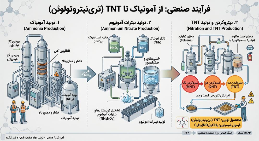 فرایند تبدیل آمونیاک به مواد منفجره