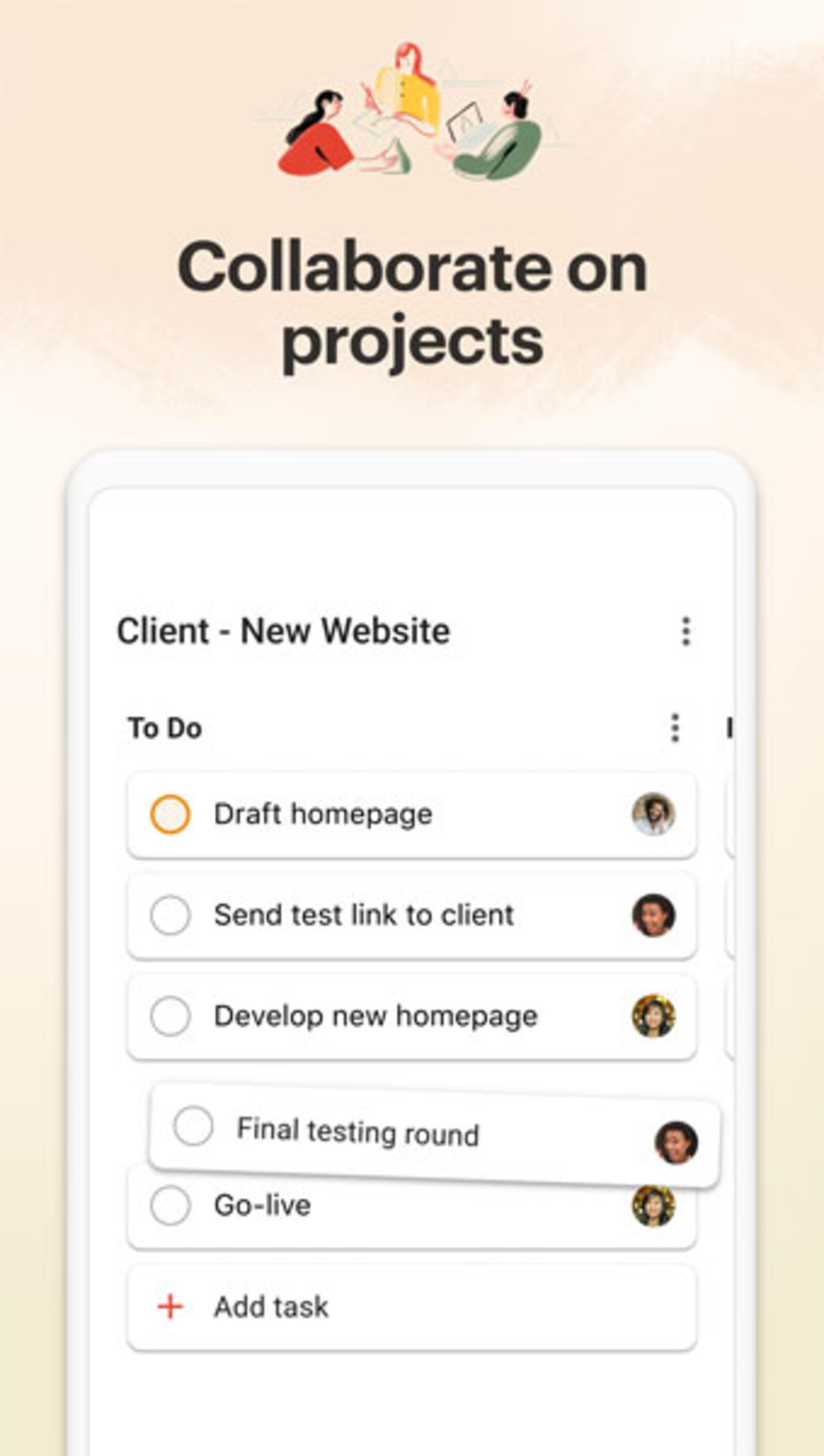 محیط برنامه‌ی Todoist
