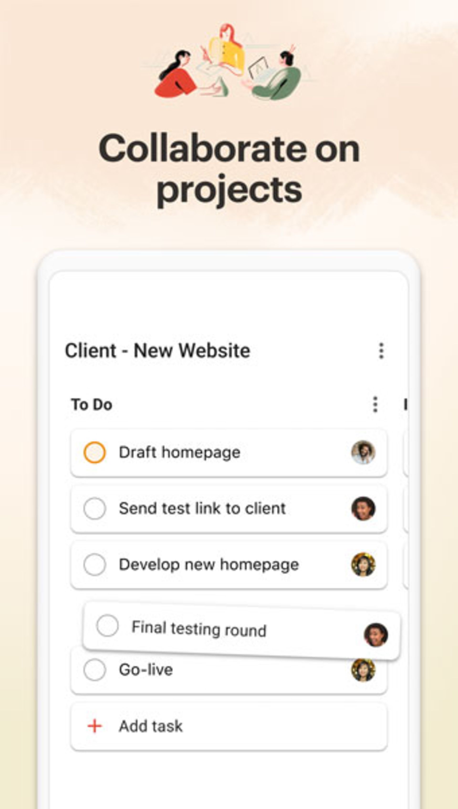 محیط برنامه‌ی Todoist