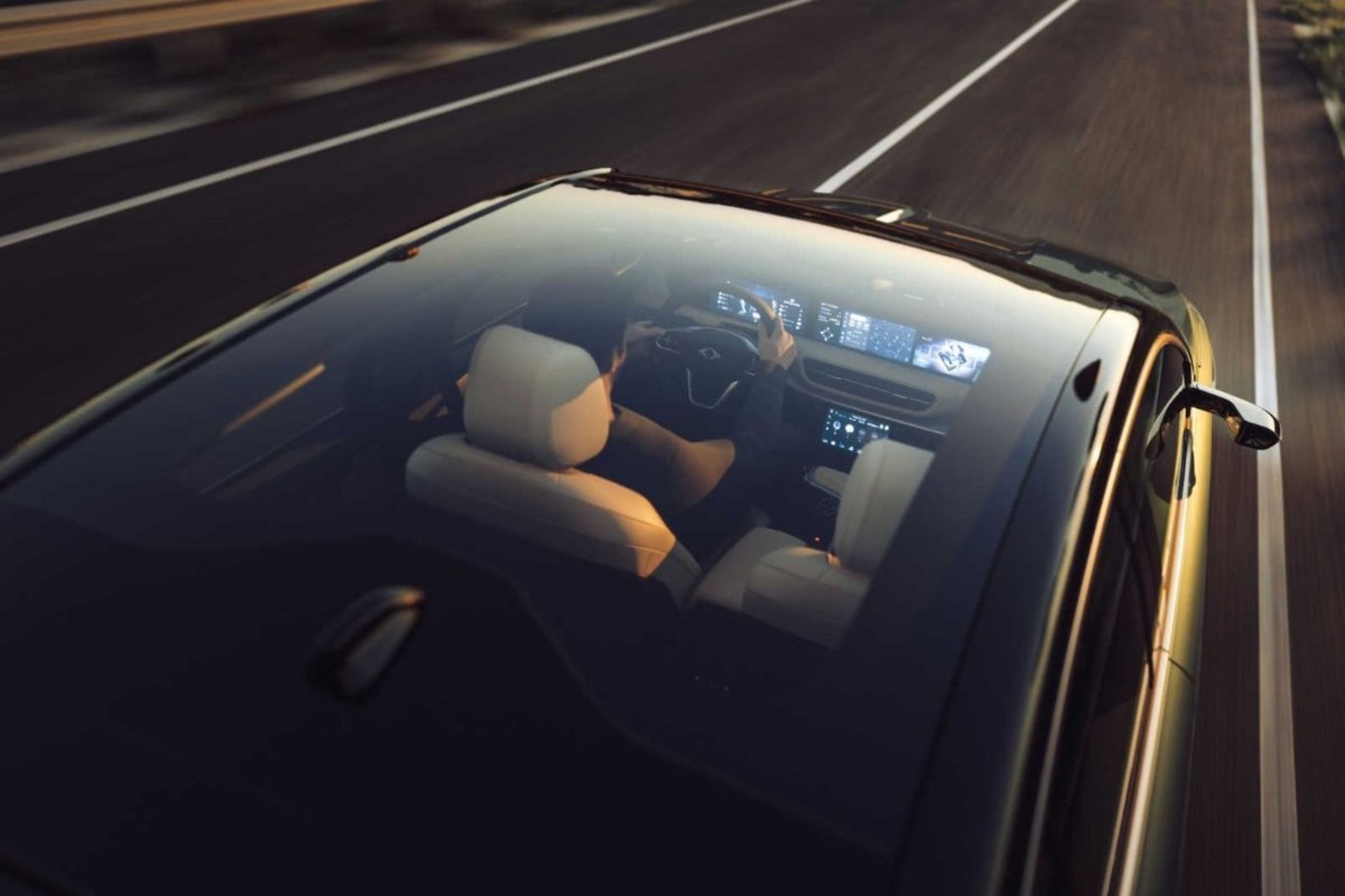 نمای بالا و سانروف خودروی Togg T10F