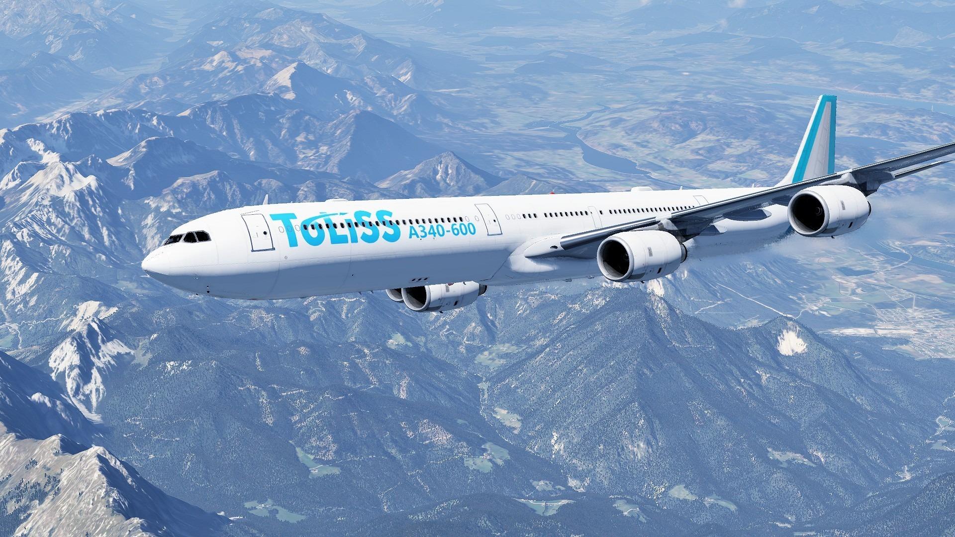 هواپیمای ایرباس A340 در آسمان
