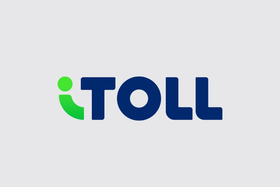لوگوی سبز و آبی برند itoll با فونت ضخیم و مدرن