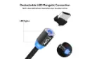کابل شارژ USB تاپکی Type-A به Type-C+Micro-USB+Lightning مدل AM23 3in1 با طول 1 متر