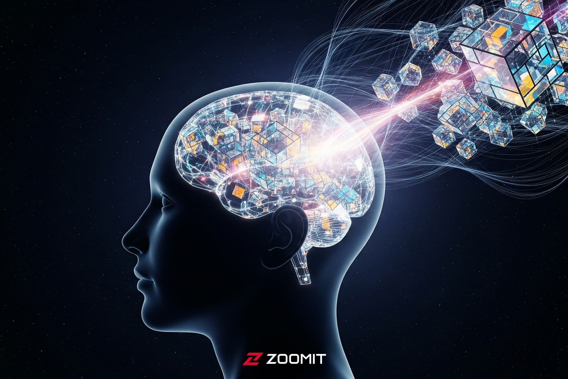 طرح مفهومی هوش مصنوعی از توپولوژی و بعد چهارم 