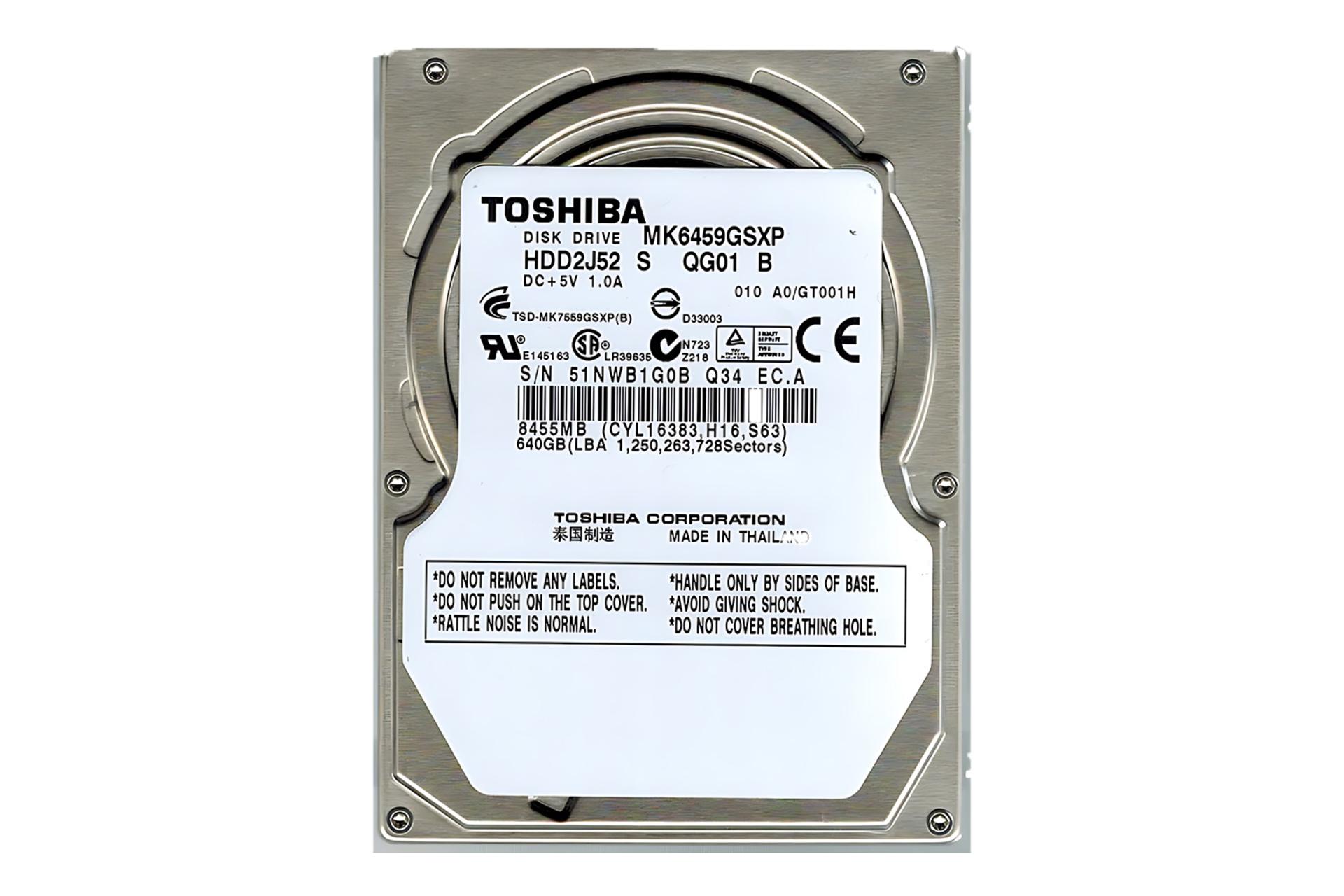 هارد دیسک توشیبا Toshiba MK6459GSXP 2.5 Inch 640GB