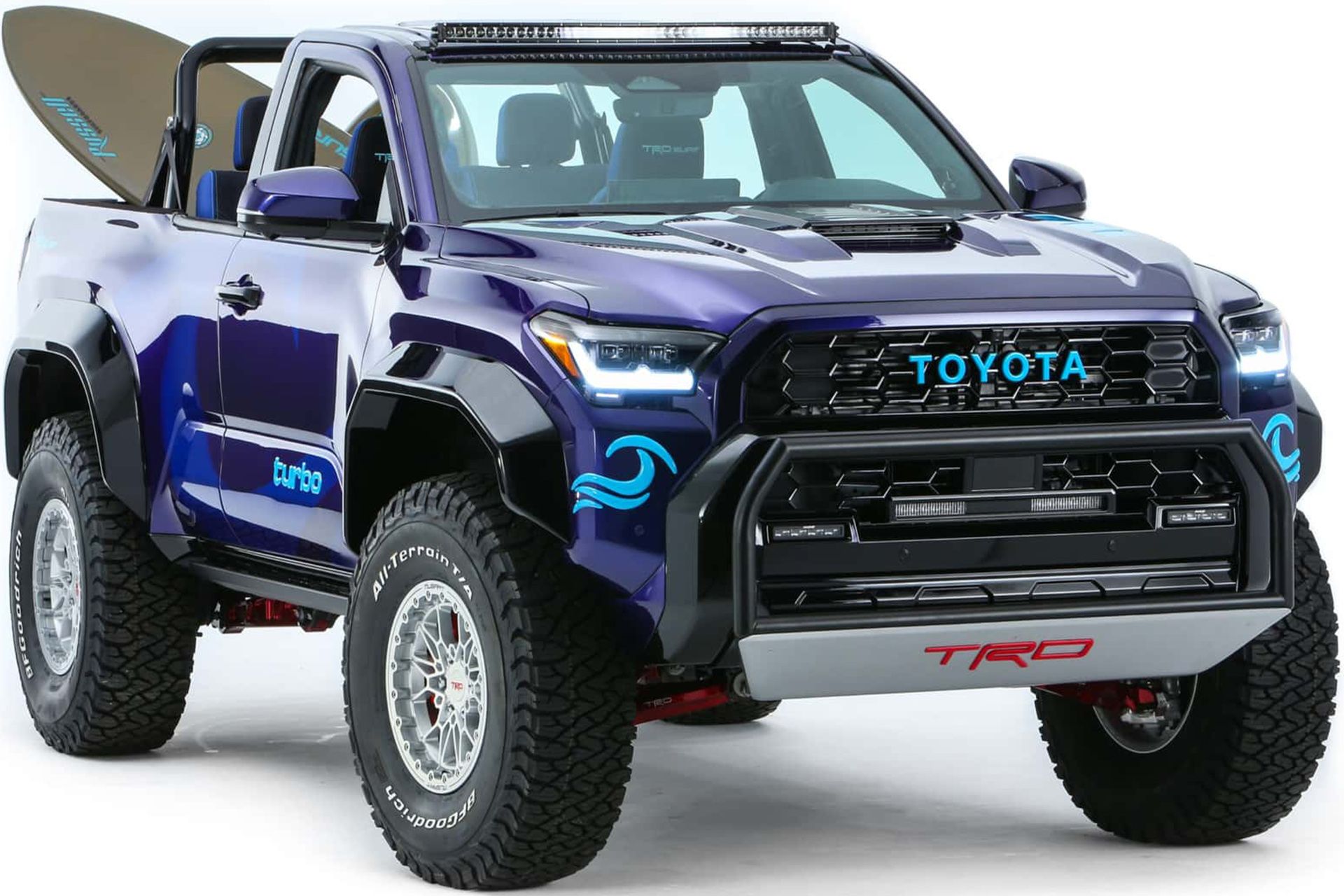 نمای سه چهارم جلو کانسپت تویوتا 4Runner TRD Surf