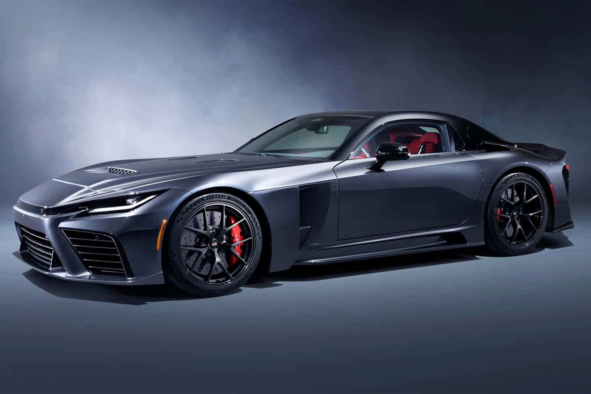 نمای سه‌چهارم جلو خودرو تویوتا جی‌آر جی‌تی