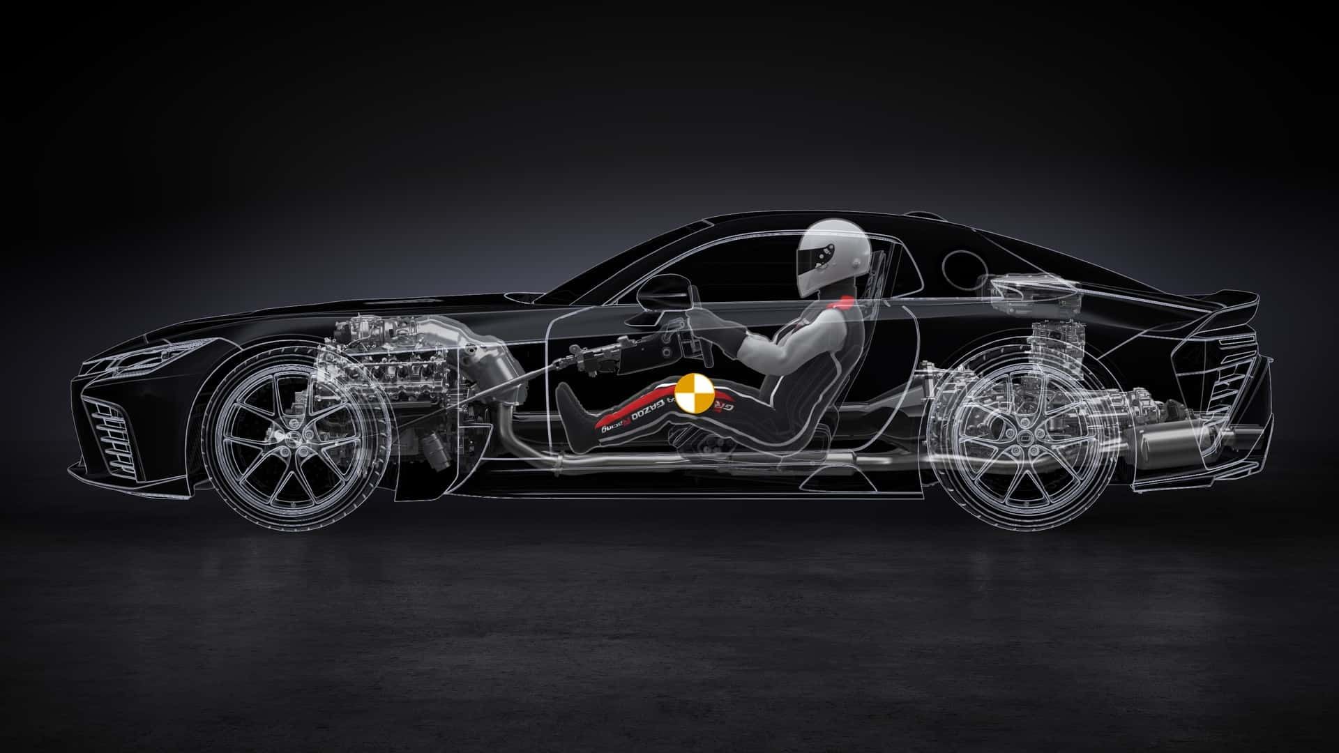 نمای X-Ray از خودرو تویوتا جی‌آر جی‌تی