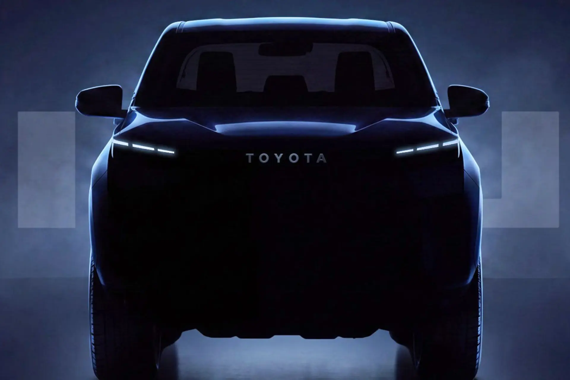 نمای جلوی خودروی تویوتا (Toyota) هایلوکس با تکنولوژی سوخت هیدروژنی