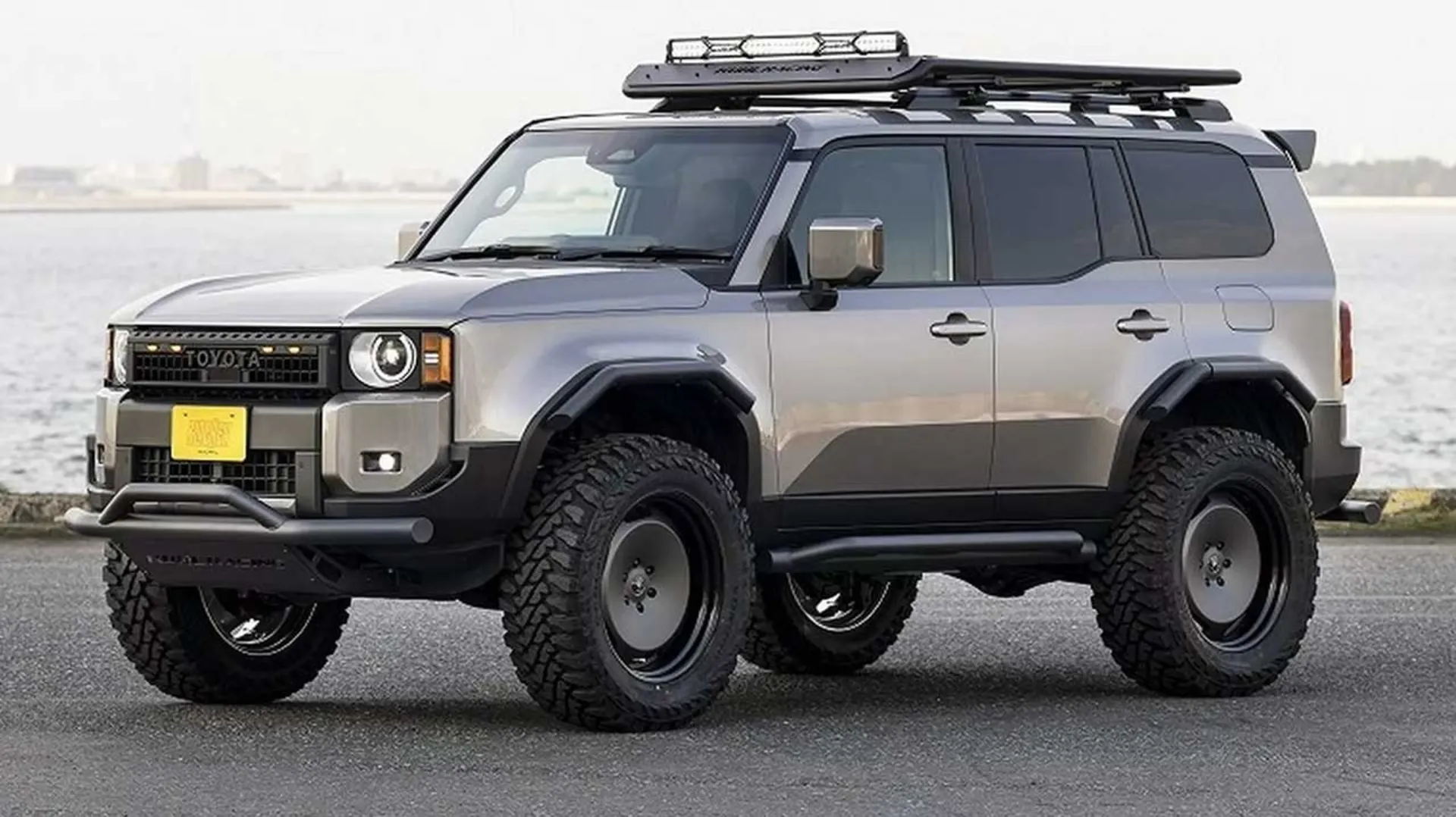 نمای سه‌چهارم جلو شاسی‌بلند تویوتا پرادو کوهل