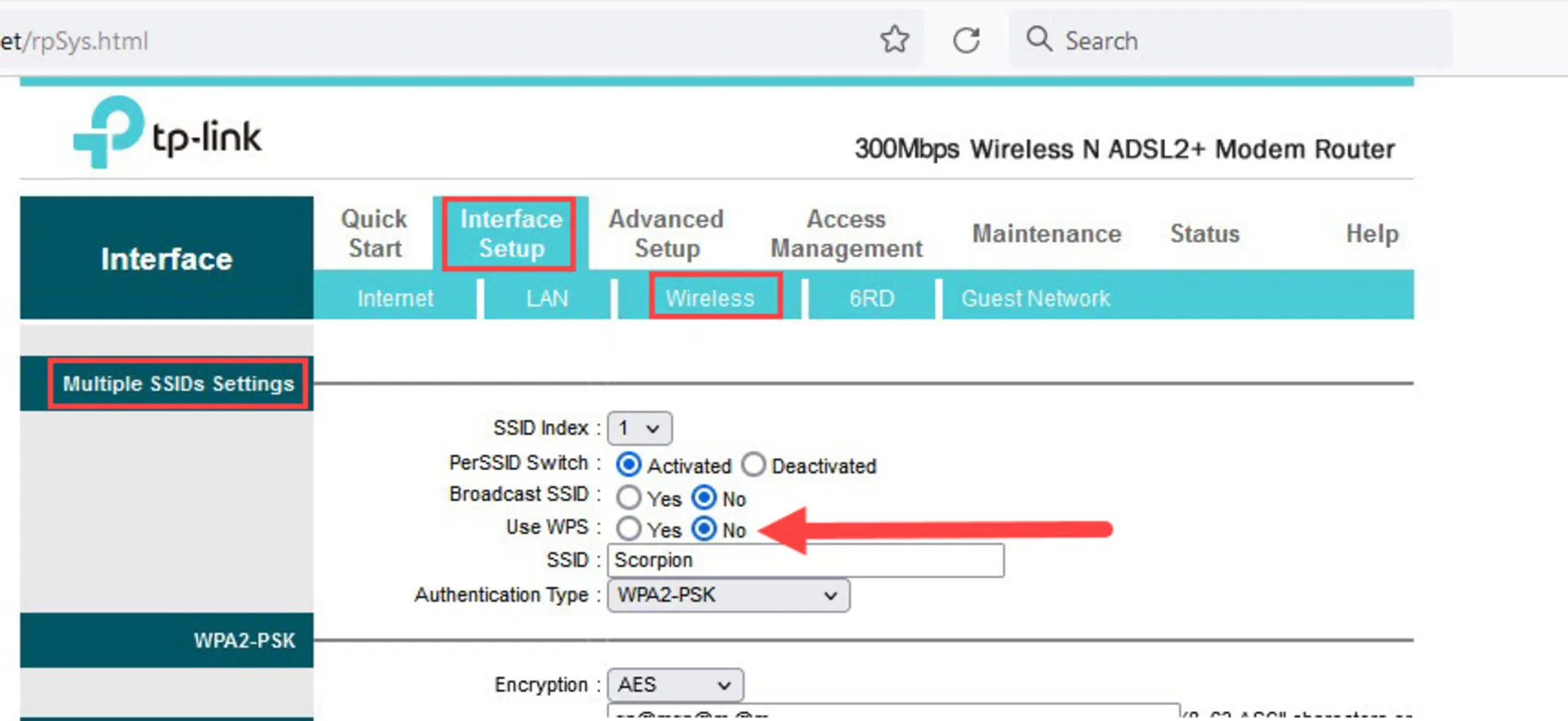 غیر فعال کردن WPS مودم تی پی لینک