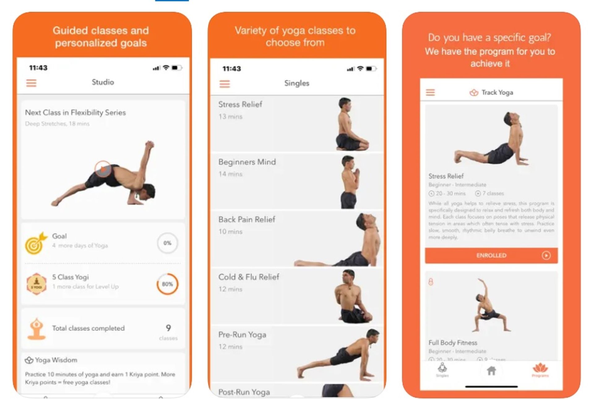 اپلیکیشن track yoga برای تمرین در منزل