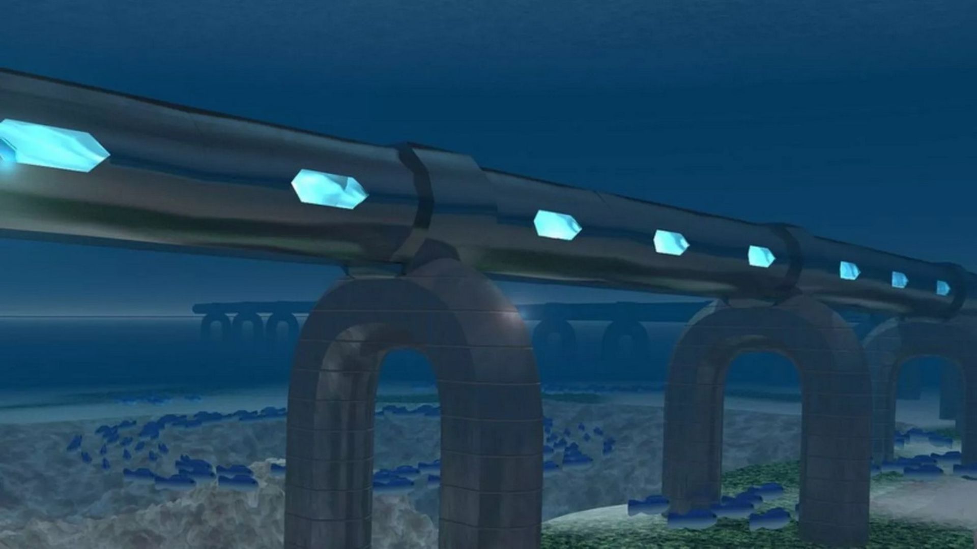 طرح مفهومی تونل ترنس آتلانتیک Transatlantic Tunnel